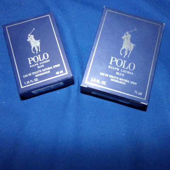 Vintage Ralph Lauren Classic Polo Blue Decorative Storage Boxes - Empty - Picture 1 of 7